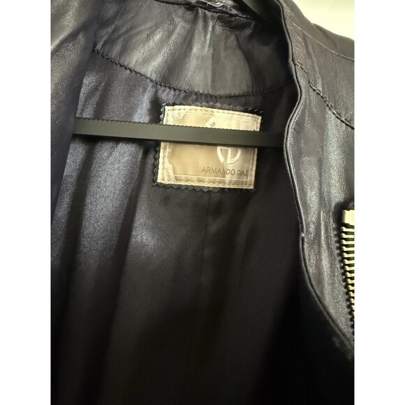 Vintage Armando Diaz Leather Jacket Rockabilly Rock Icon Look Size S - Picture 8 of 10